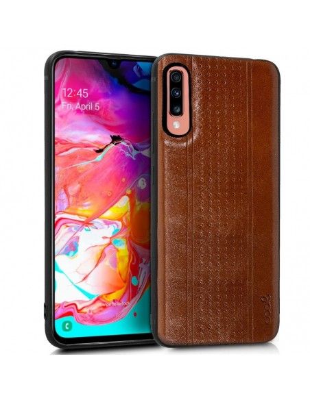 Carcasa TPU Samsung A705 Galaxy A70 diseño piel marrón