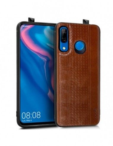 Carcasa TPU Leather Huawei P Smart Z diseño piel marrón