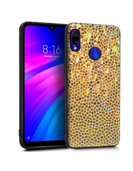 Carcasa TPU nacar Xiaomi Redmi 7 mosaico dorado