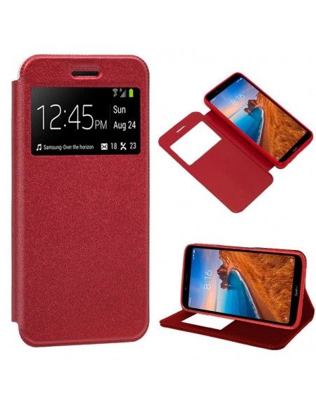 Funda libro soporte TPU Xiaomi Redmi 7A roja