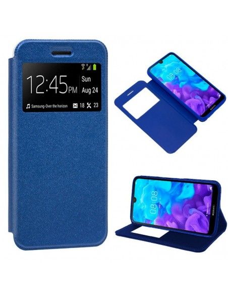 Funda libro soporte TPU Huawei Y5 (2019) azul