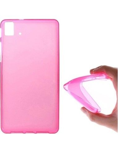 Funda gel TPU BQ Aquaris E5 HD / E5 FHD rosa