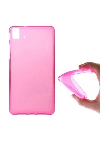 Funda gel TPU BQ Aquaris E5 HD / E5 FHD rosa