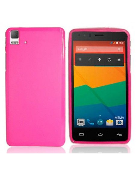 Funda gel TPU BQ Aquaris E5 HD / E5 FHD rosa