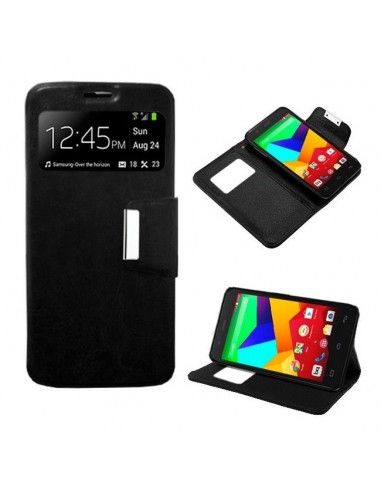 Funda libro soporte TPU BQ Aquaris E5 4G / E5S negra