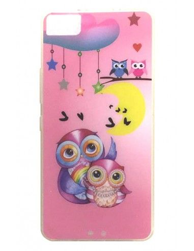 Carcasa TPU BQ Aquaris M4.5 / A4.5 diseño Buhos del Amor