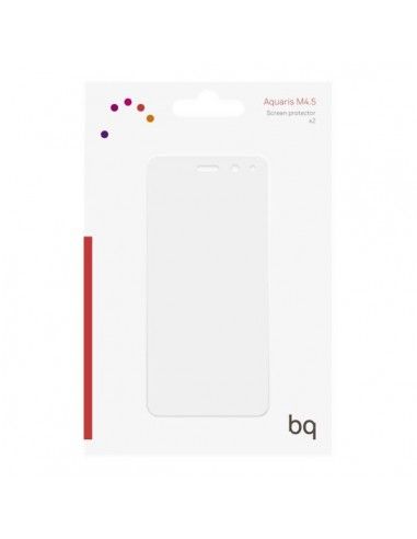 Juego 2 protectores pantalla adhesivo original BQ Aquaris M4.5 / A4.5 Android One