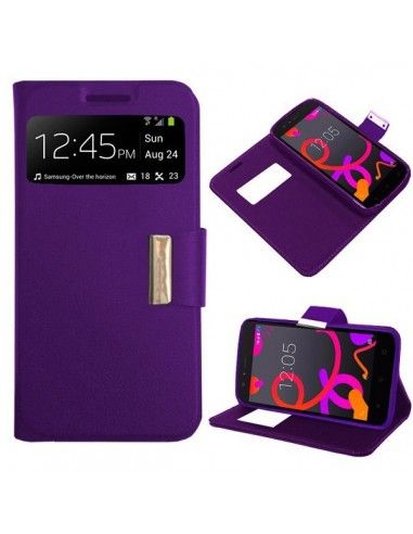Funda libro soporte TPU BQ Aquaris M5.5 / M 2017 morada