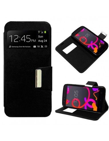 Funda libro soporte TPU BQ Aquaris M5.5 / M 2017 negra