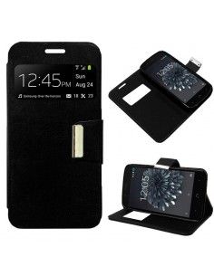 Funda libro soporte TPU BQ Aquaris X5 Plus negra