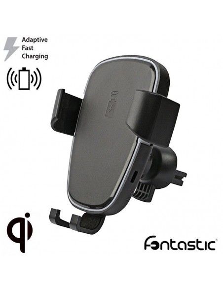 Soporte autoajustable universal de coche Fontastic Wima + Carga inalámbrica Qi