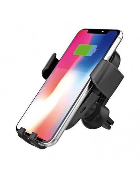 Soporte autoajustable universal de coche Fontastic Wima + Carga inalámbrica Qi