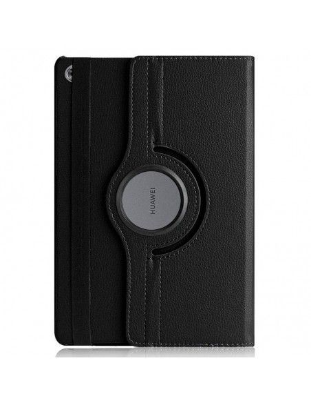 Funda soporte giratorio Huawei Mediapad M5 Lite 10.1 pulgadas polipiel negra