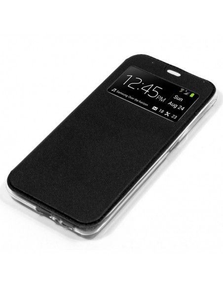 Funda libro soporte TPU LG Q60 / K50 negra