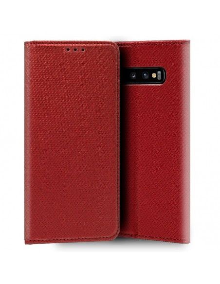 Funda libro cartera soporte TPU Samsung G973 Galaxy S10 roja