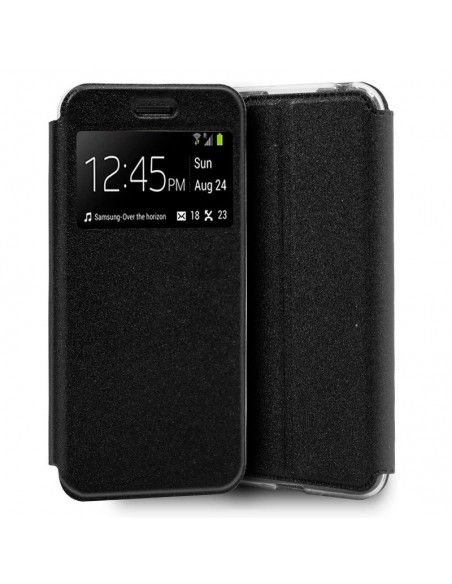 Funda libro soporte TPU Wiko Y80 negra