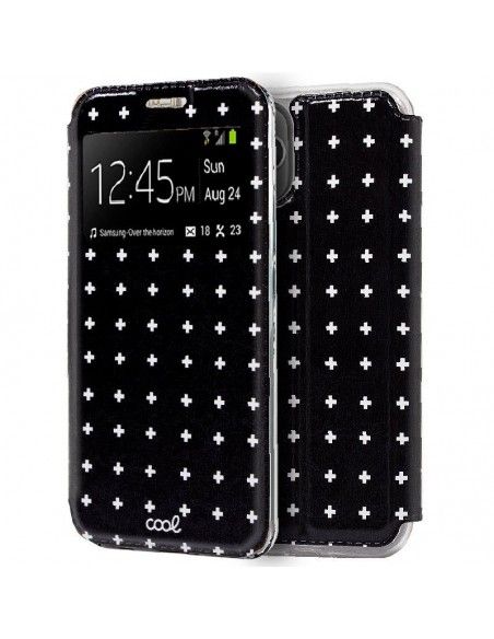 Funda libro soporte TPU iPhone 11 Pro diseño Cruces