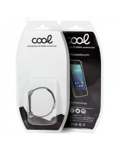 Correa Xiaomi Mi Band 3 / 4 metal plata