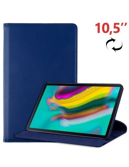 Funda soporte giratorio Samsung Galaxy Tab S5e 10,5 pulgadas (T720-T725) polipiel azul