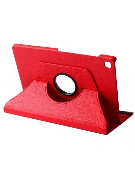 Funda soporte giratorio Samsung Galaxy Tab S5e 10,5 pulgadas (T720-T725) polipiel roja