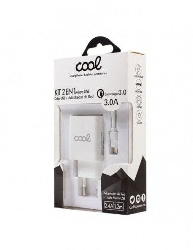 Cargador de red conector microUSB...