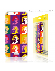 Carcasa TPU Apple iPhone 5 / 5S / SE diseño Marilyn Mosaico Colores Wharhol