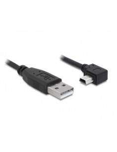 Cable datos universal USB a miniUSB 5 pines original TomTom 1 metro acodado negro