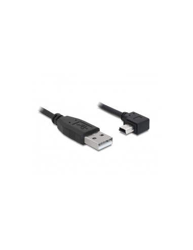 Cable datos universal USB a miniUSB 5 pines original TomTom 1 metro acodado negro