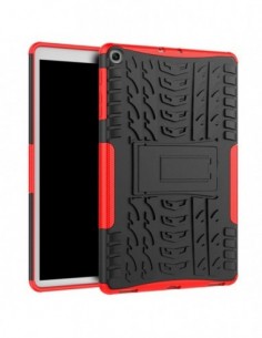 Funda gel TPU reforzada Samsung Galaxy Tab A (2019) T510 / T515 10,1 pulgadas roja y negra