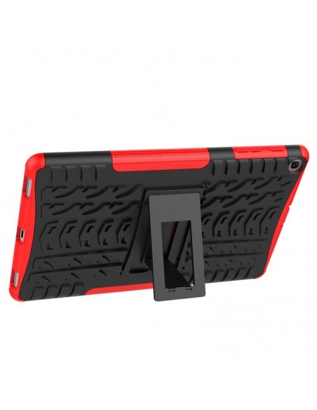 Funda gel TPU reforzada Samsung Galaxy Tab A (2019) T510 / T515 10,1 pulgadas roja y negra