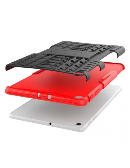 Funda gel TPU reforzada Samsung Galaxy Tab A (2019) T510 / T515 10,1 pulgadas roja y negra