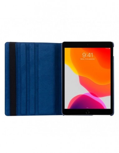 Funda soporte giratorio iPad (2019/2020) 10,2 pulgadas polipiel azul