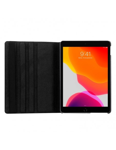 Funda soporte giratorio iPad (2019/2020) 10,2 pulgadas polipiel negra