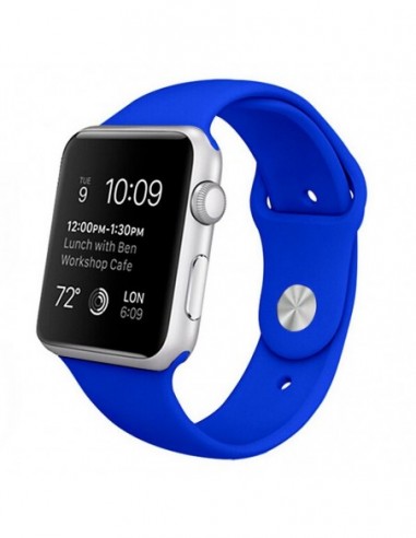 Correa Apple Watch Series 1 / 2 / 3 / 4 / 5 / 6 / SE (38 - 40 mm) goma azul