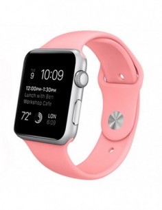 Correa Apple Watch Series 1 / 2 / 3 / 4 / 5 / 6 / SE (42 - 44 mm) goma rosa