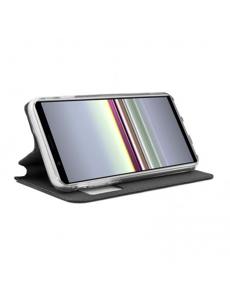 Funda libro soporte TPU Sony Xperia 5 negra