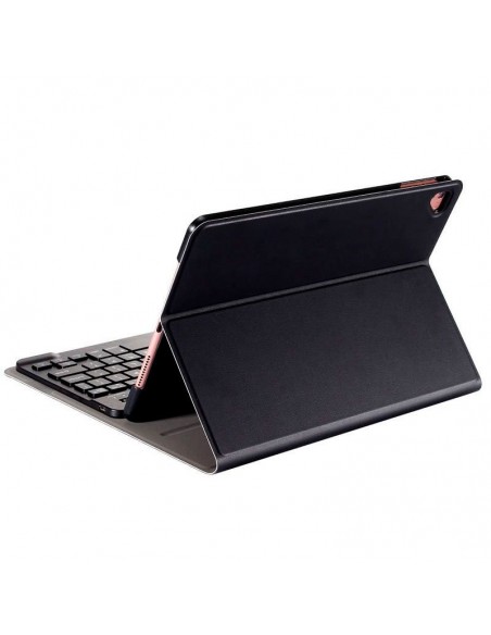 Funda soporte polipiel iPad (2019/2020) de 10,2 pulgadas con teclado Bluetooth negra