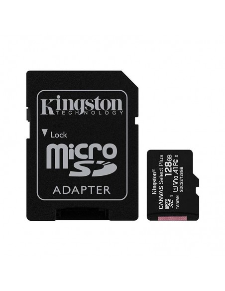 Tarjeta memoria microSD con adaptador 128 GB Kingston (Clase 10)