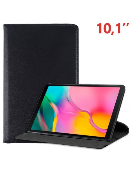 Funda soporte giratorio Samsung Galaxy Tab A 2019 10,1 pulgadas (T510-T515) polipiel negra
