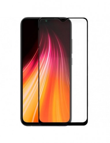 Protector pantalla vidrio templado Xiaomi Redmi Note 8 / Note 8 2021 negro (Pegado total 3D)
