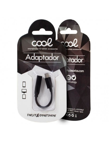 Adaptador universal conector Tipo C a Jack 3,5 mm COOL