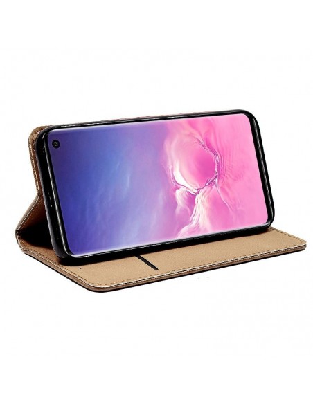 Funda libro soporte TPU Samsung G970 Galaxy S10e beige