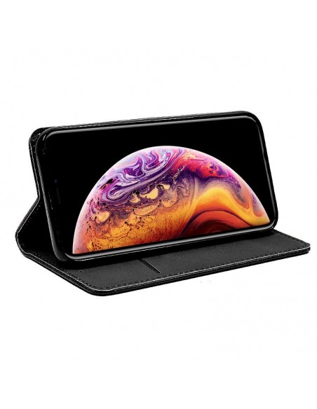 Funda libro soporte TPU iPhone XS Max negra