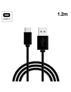 Cable USB universal tipo C compatible COOL (1,2 metros) negro