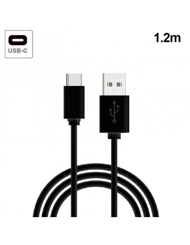 Cable USB universal tipo C compatible COOL (1,2 metros) negro