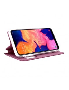 Funda libro soporte TPU Samsung A105 Galaxy A10 rosa 2