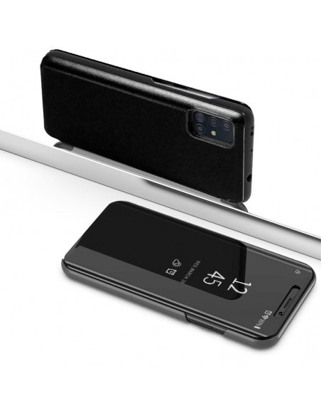 Funda libro soporte Samsung A715 Galaxy A71 Clear View negra
