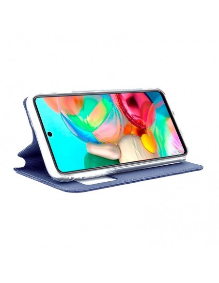 Funda libro soporte TPU Samsung A715 Galaxy A71 azul