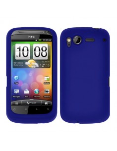 Funda gel TPU brillo HTC Desire S azul