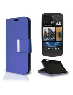 Funda libro soporte HTC Desire 500 azul